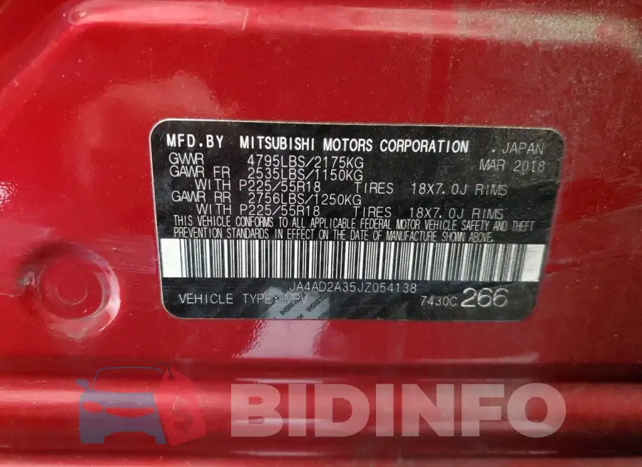 JA4AD2A35JZ054138 Photo# 13