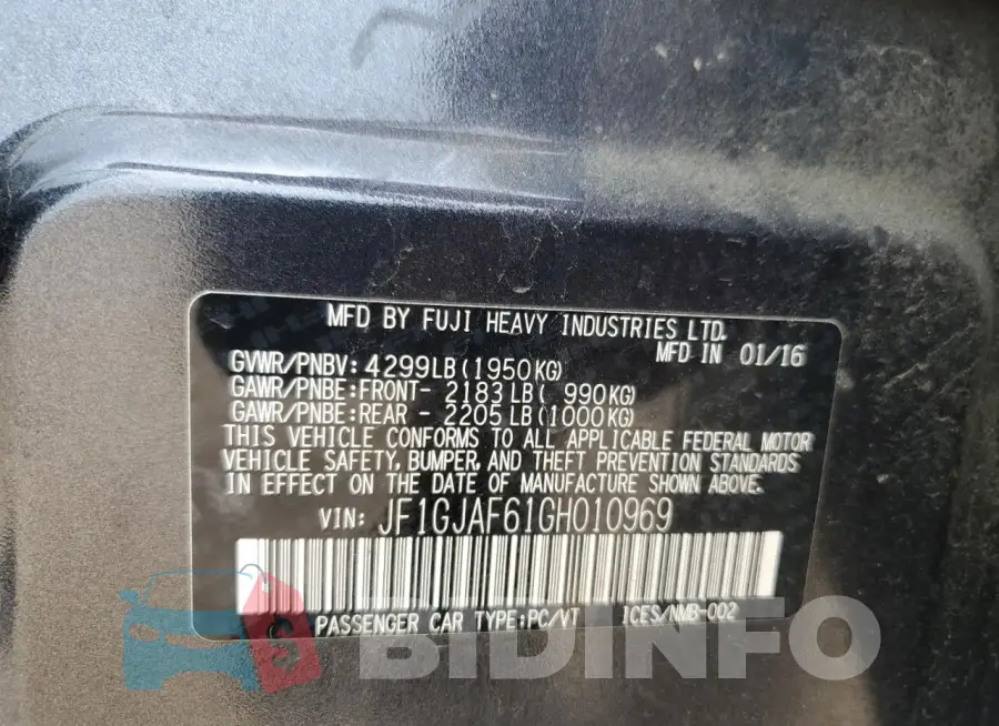 JF1GJAF61GH010969 Photo# 12