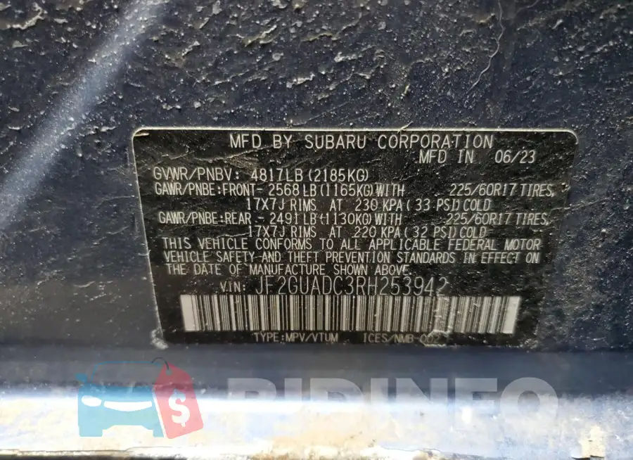 JF2GUADC3RH253942 Photo# 13