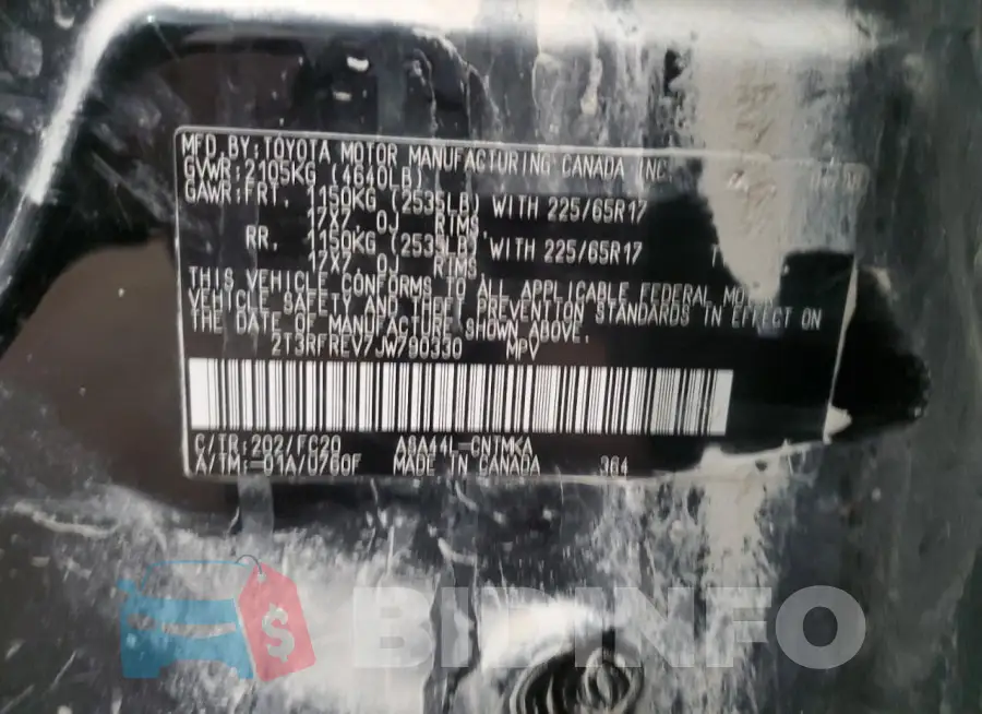 2T3RFREV7JW790330 Photo# 13