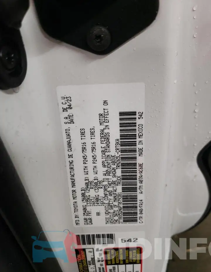 3TYRX5GN6PT079381 Photo# 12