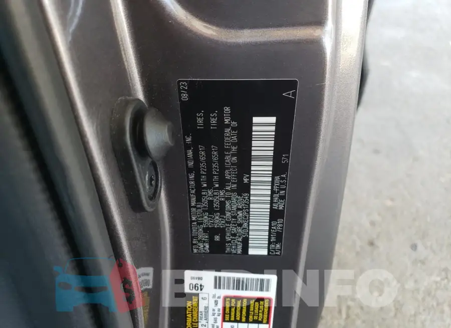 5TDJRKEC2PS173549 Photo# 13