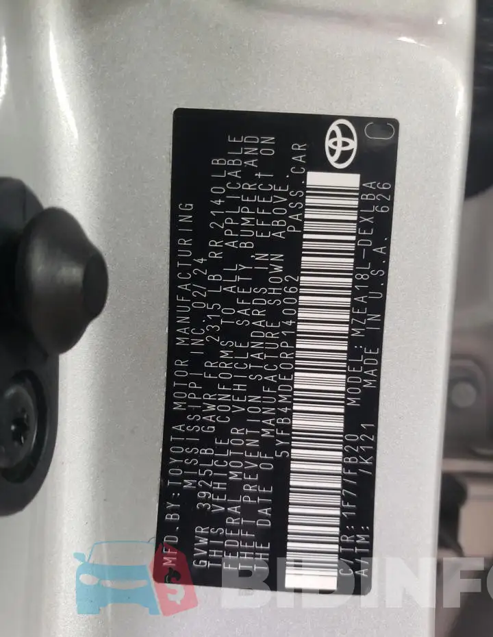 5YFB4MDE0RP140062 Photo# 13
