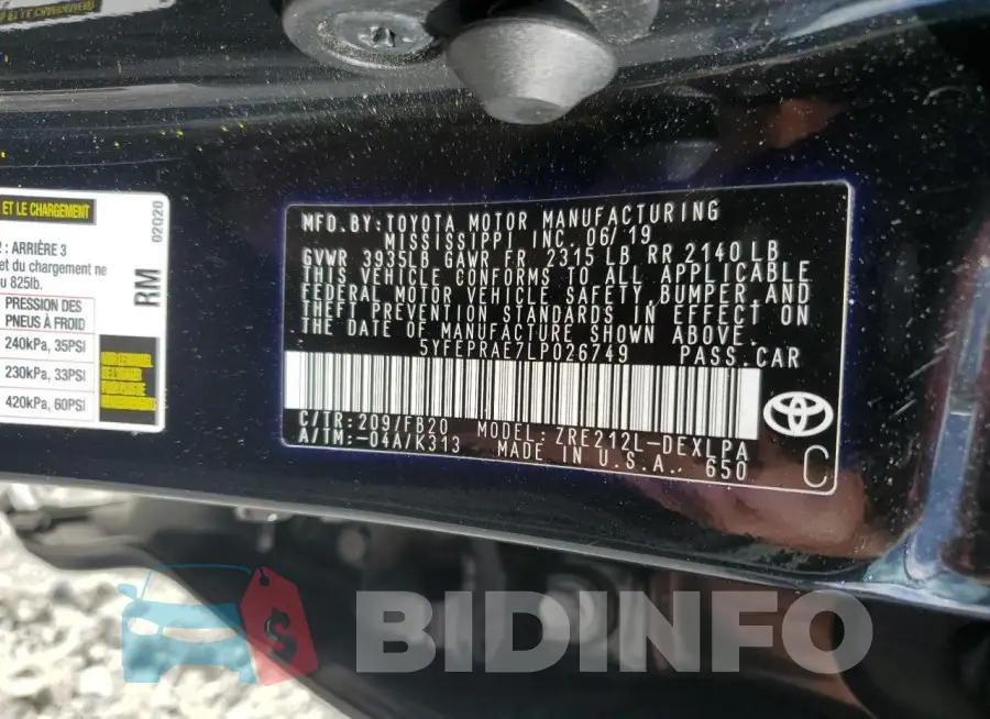 5YFEPRAE7LP026749 Photo# 13