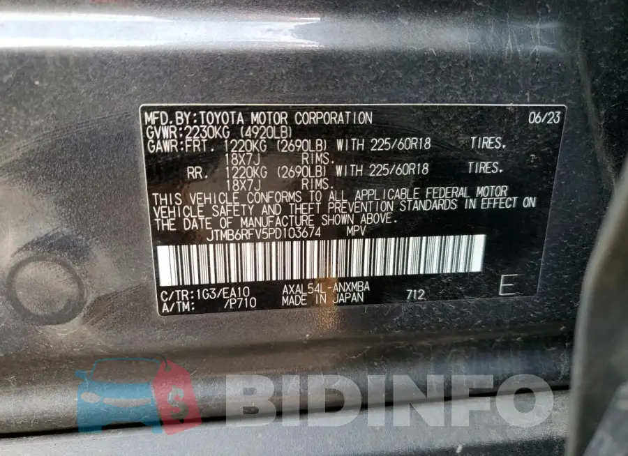 JTMB6RFV5PD103674 Photo# 12