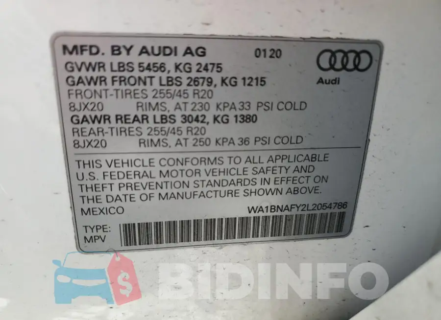 WA1BNAFY2L2054786 Photo# 13