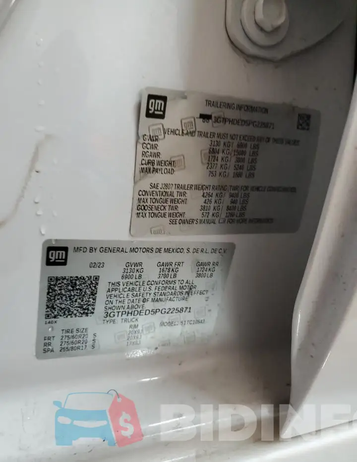 3GTPHDED5PG225871 Photo# 12