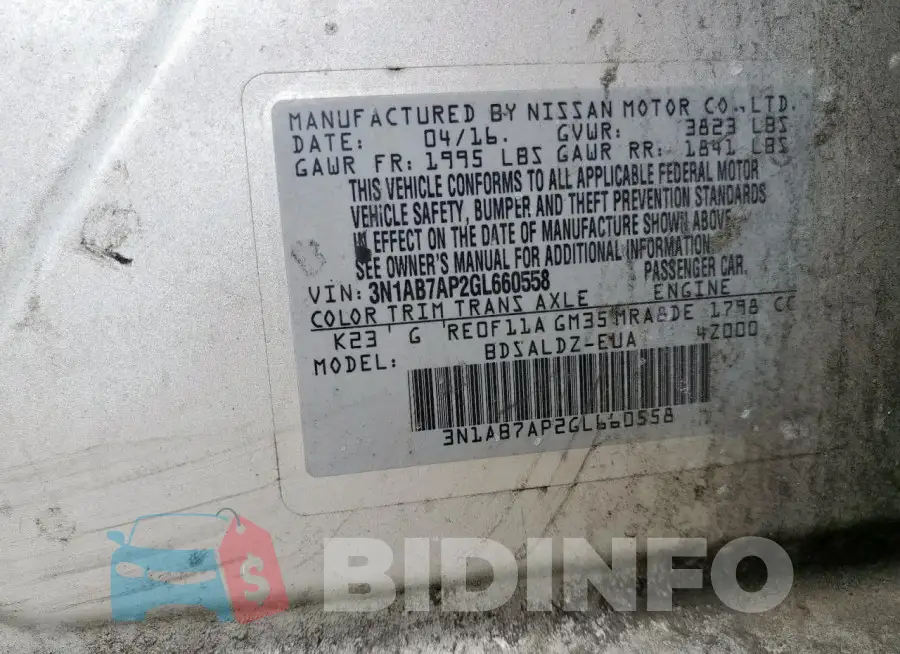 3N1AB7AP2GL660558 Photo# 12
