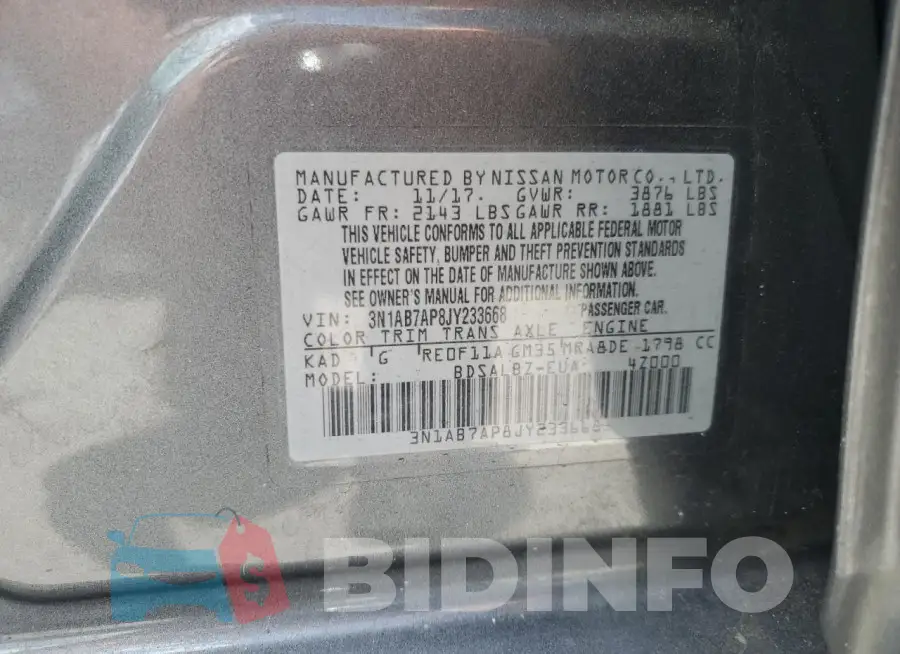 3N1AB7AP8JY233668 Photo# 12