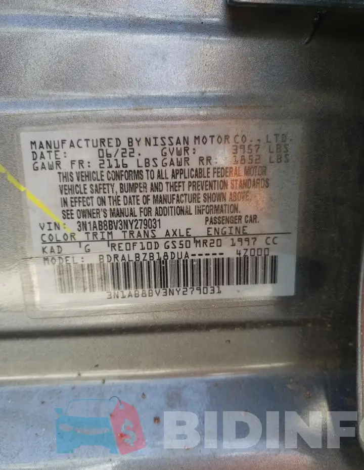 3N1AB8BV3NY279031 Photo# 12