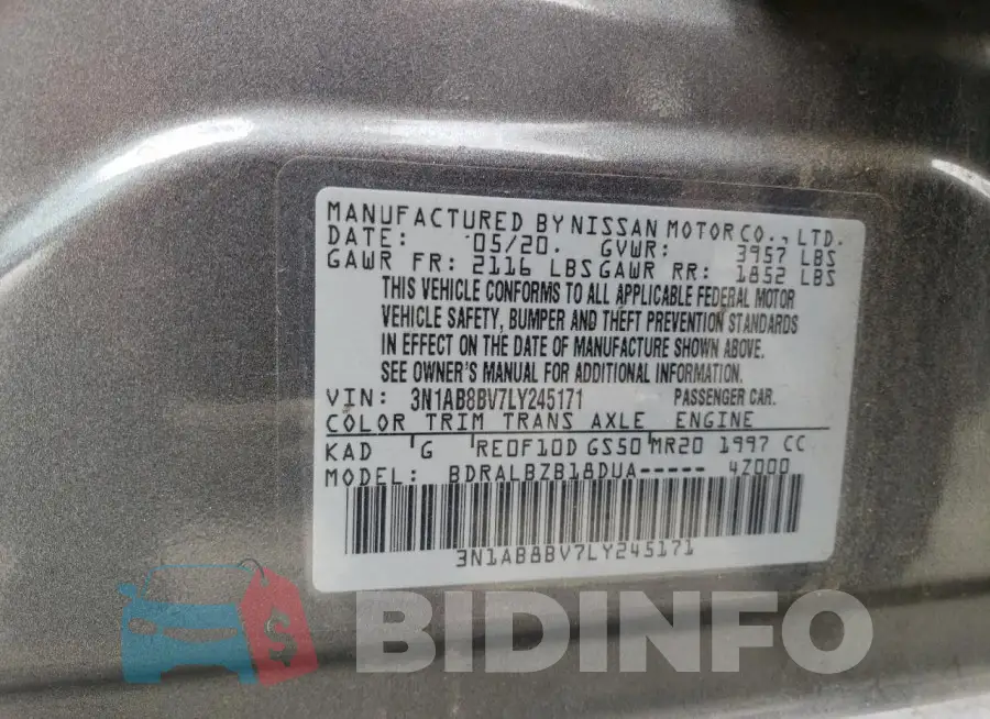 3N1AB8BV7LY245171 Photo# 12