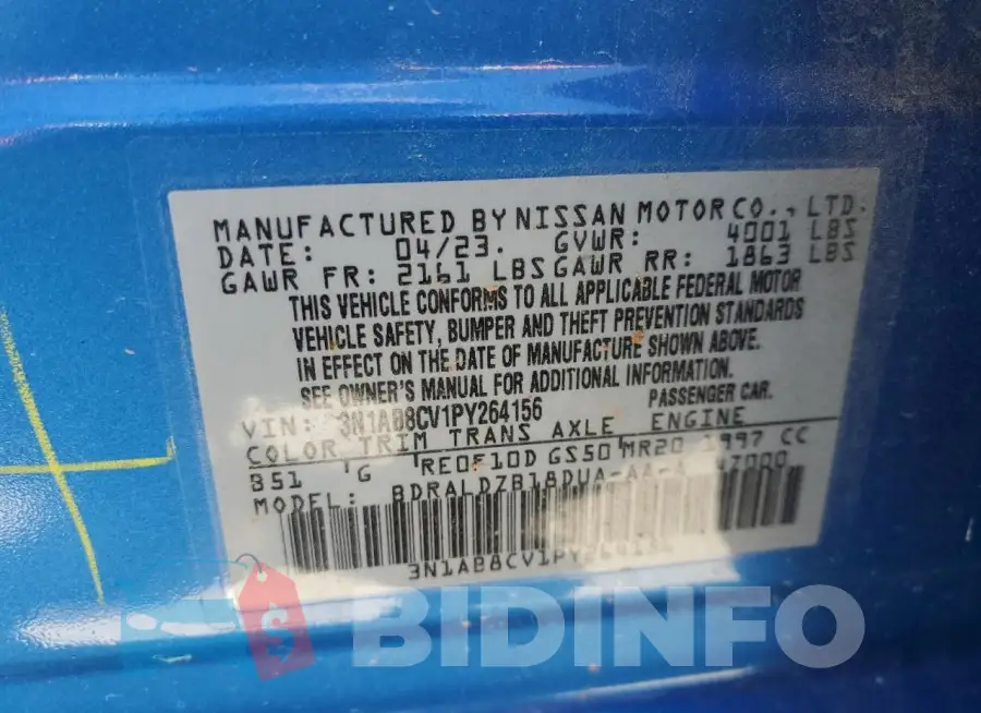 3N1AB8CV1PY264156 Photo# 12
