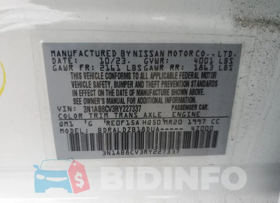 3N1AB8CV3RY227337 Photo# 12