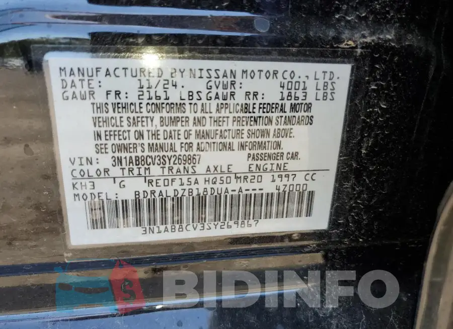 3N1AB8CV3SY269867 Photo# 12