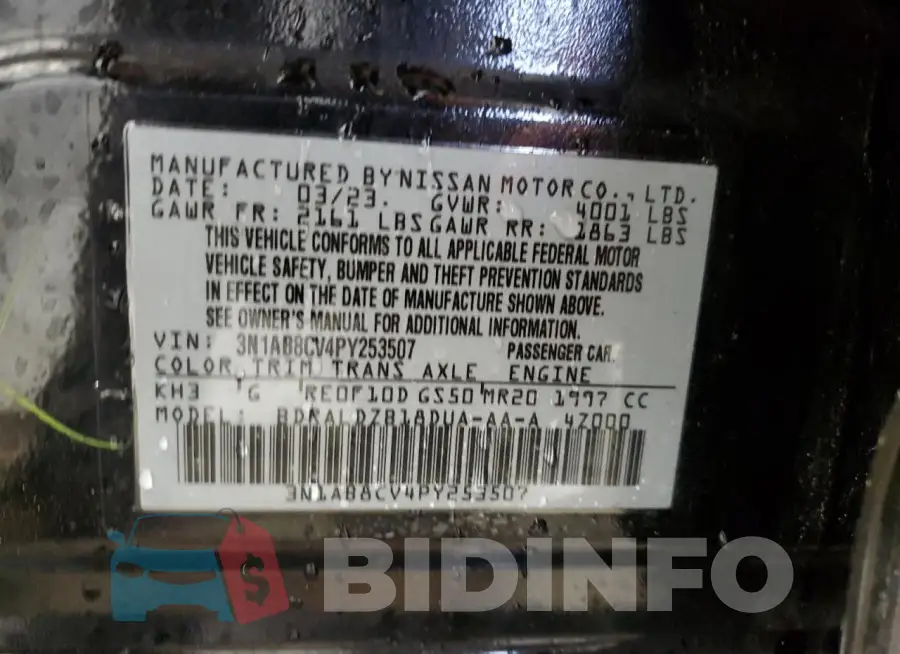 3N1AB8CV4PY253507 Photo# 12