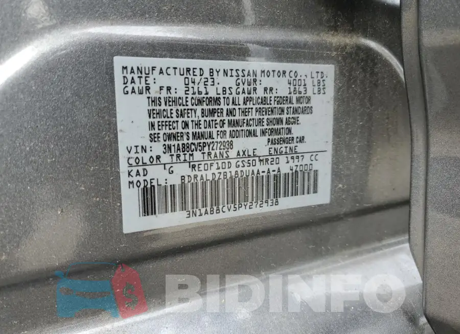 3N1AB8CV5PY272938 Photo# 12