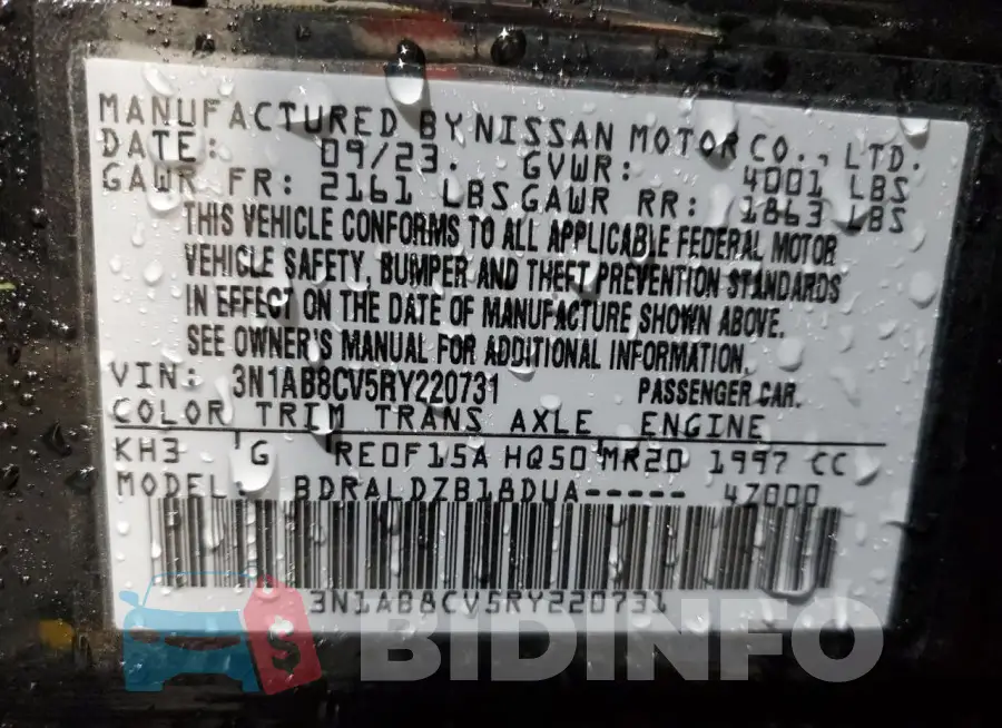 3N1AB8CV5RY220731 Photo# 12