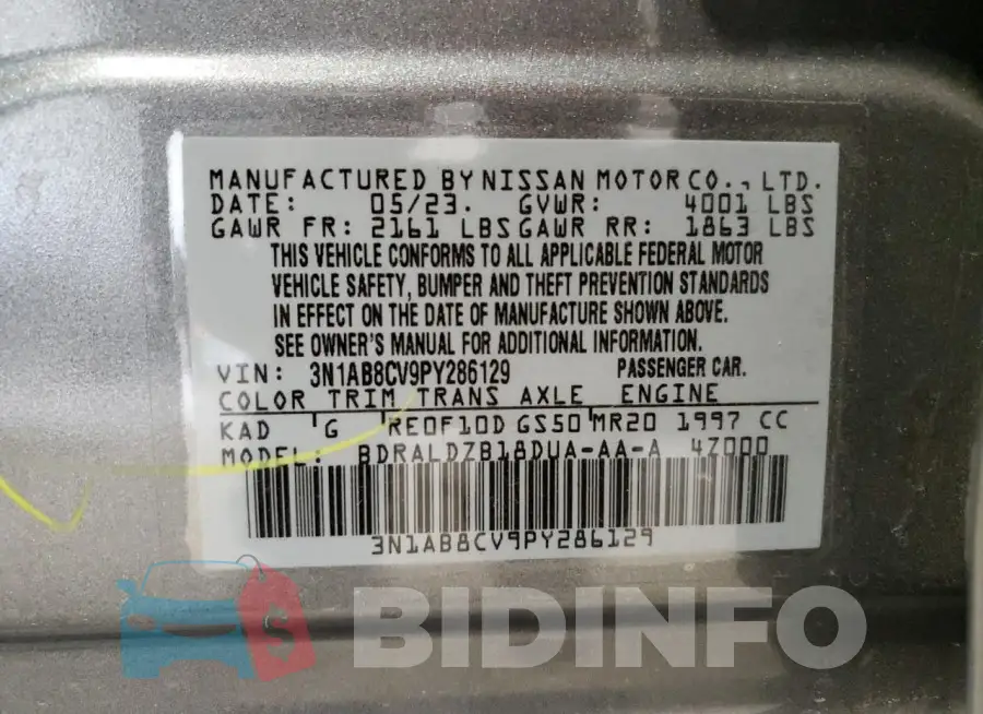 3N1AB8CV9PY286129 Photo# 12