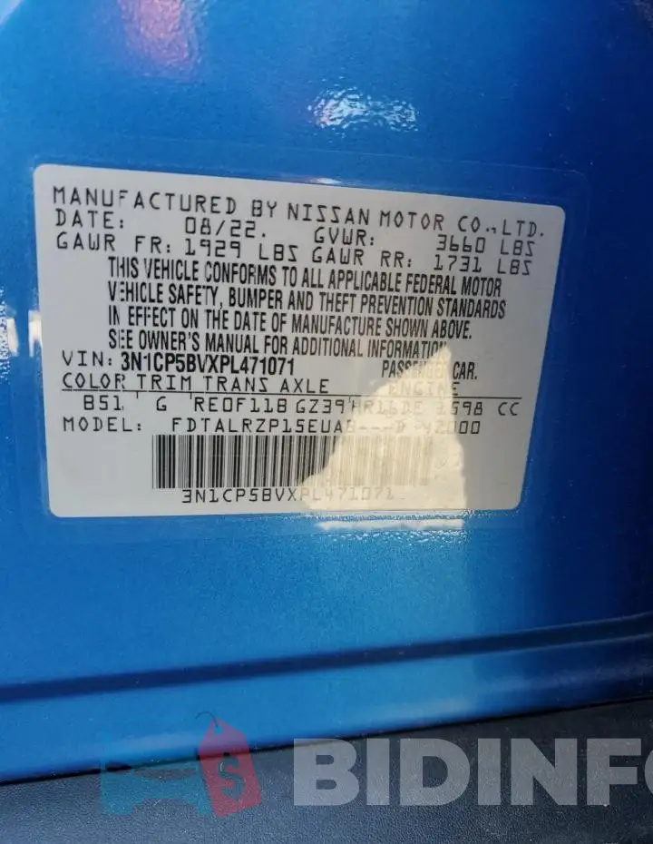 3N1CP5BVXPL471071 Photo# 13