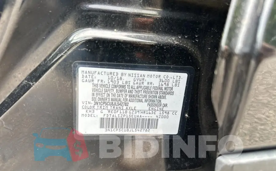 3N1CP5CU8JL542782 Photo# 10