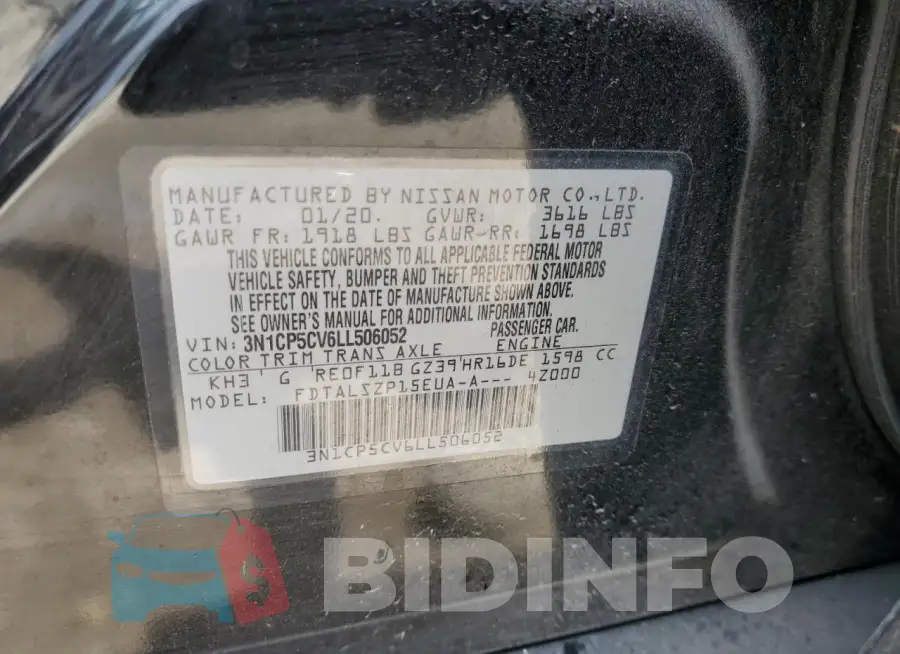 3N1CP5CV6LL506052 Photo# 13