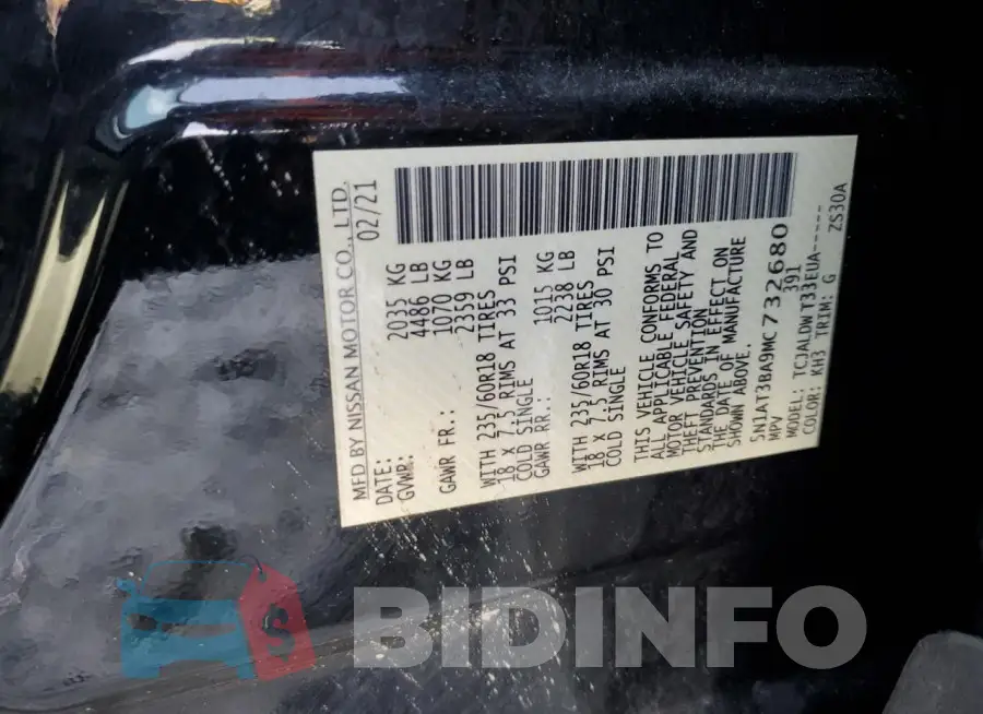 5N1AT3BA9MC732680 Photo# 12
