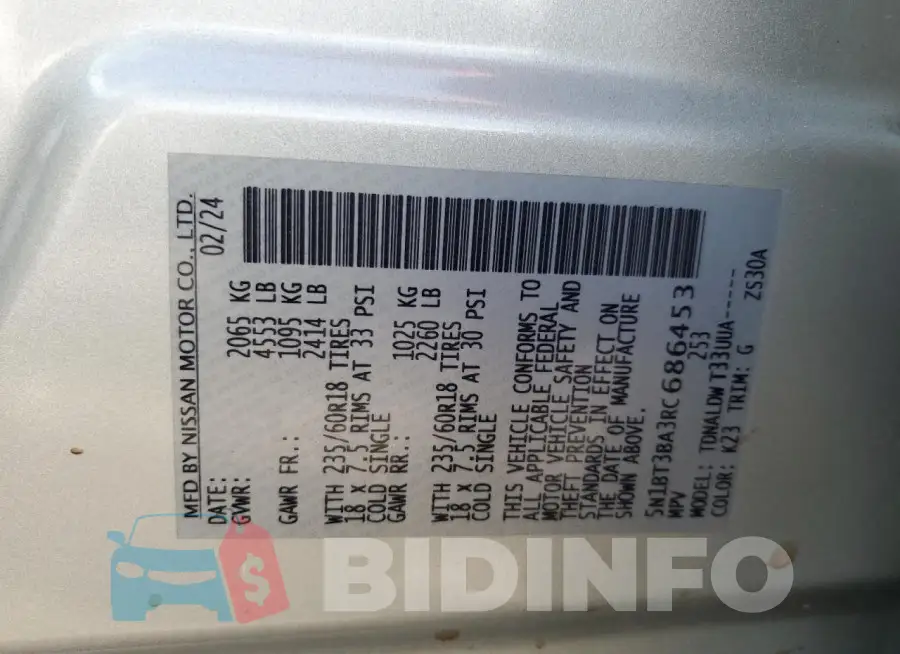 5N1BT3BA3RC686453 Photo# 13