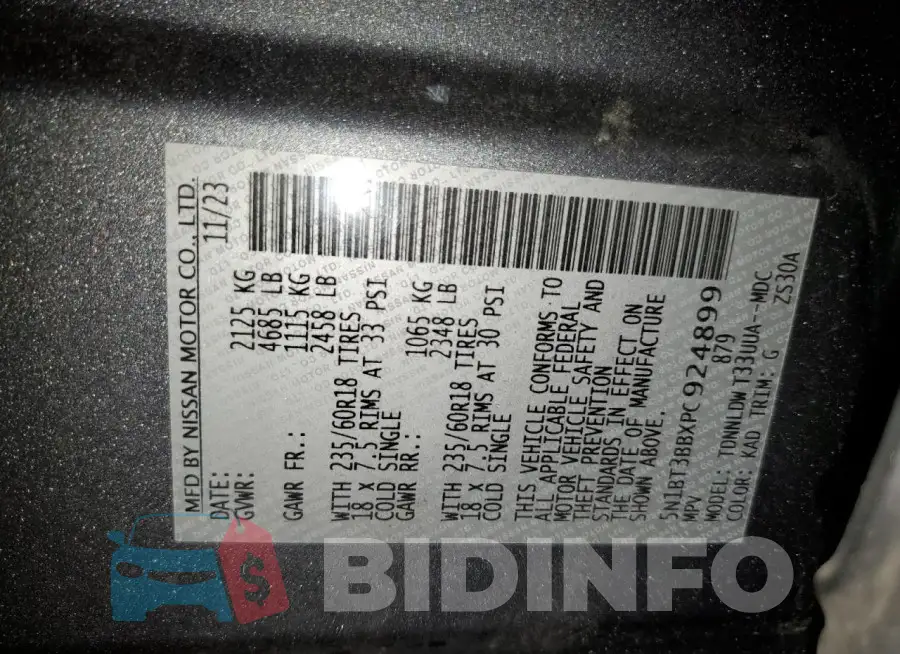 5N1BT3BBXPC924899 Photo# 13