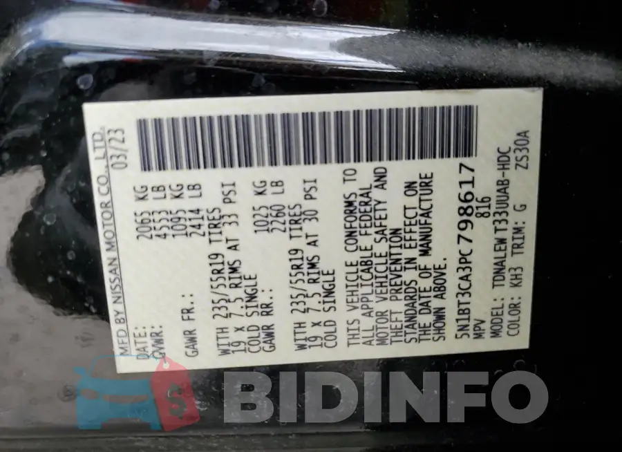 5N1BT3CA3PC798617 Photo# 14
