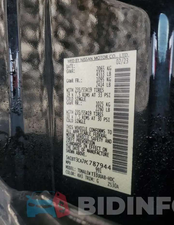 5N1BT3CA7PC787944 Photo# 14