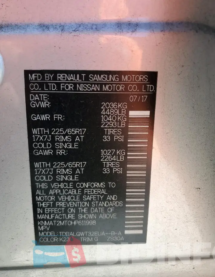 KNMAT2MT0HP611998 Photo# 14