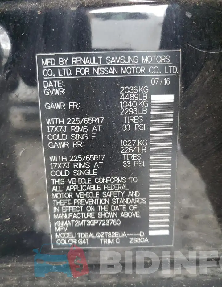 KNMAT2MT3GP723760 Photo# 13