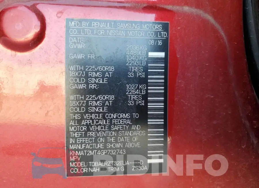 KNMAT2MT4GP732743 Photo# 13
