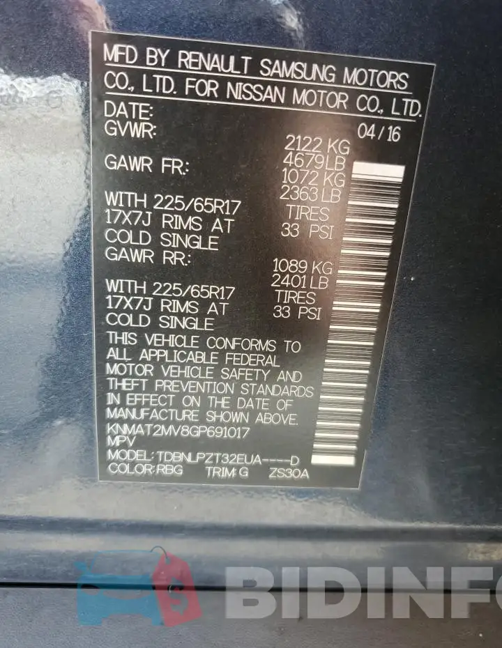KNMAT2MV8GP691017 Photo# 12