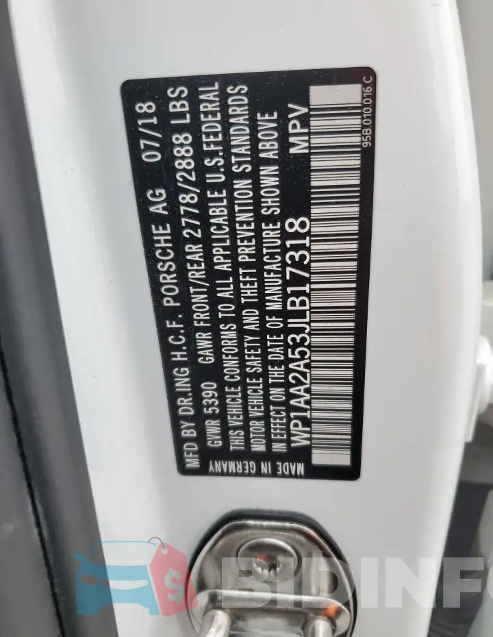 WP1AA2A53JLB17318 Photo# 13