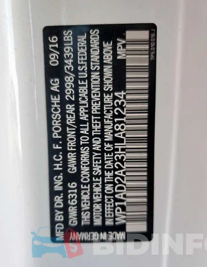 WP1AD2A23HLA81234 Photo# 14