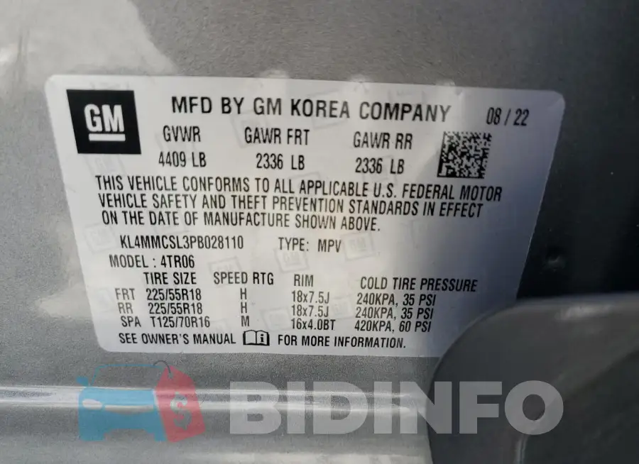 KL4MMCSL3PB028110 Photo# 13