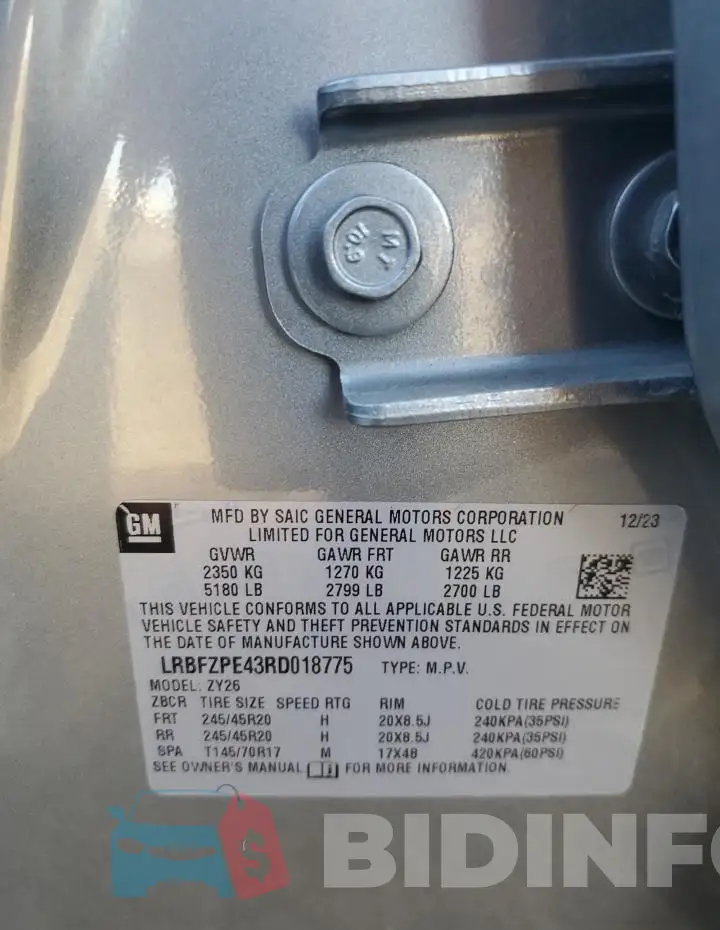 LRBFZPE43RD018775 Photo# 13