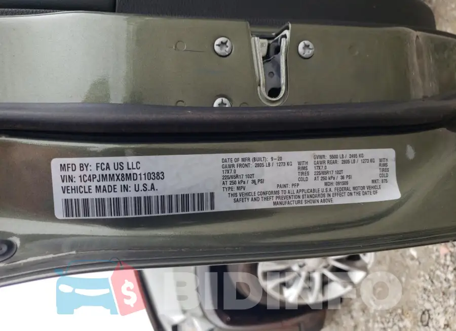 1C4PJMMX8MD110383 Photo# 13