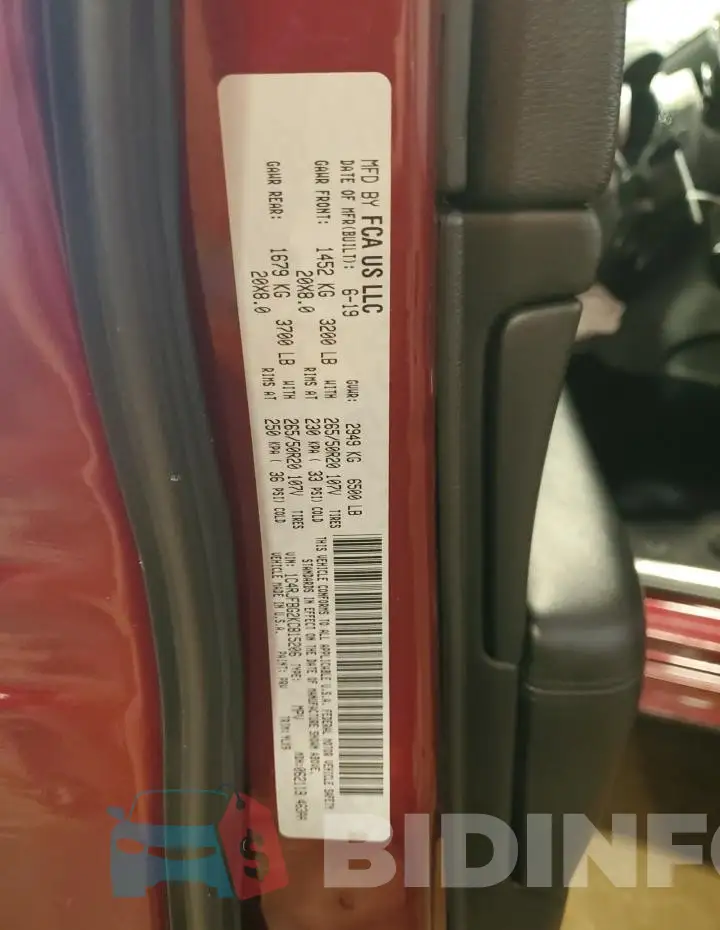 1C4RJFBG2KC815206 Photo# 14