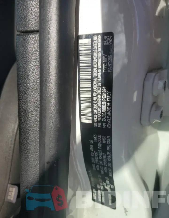 ZACCJBBB2HPE61324 Photo# 13