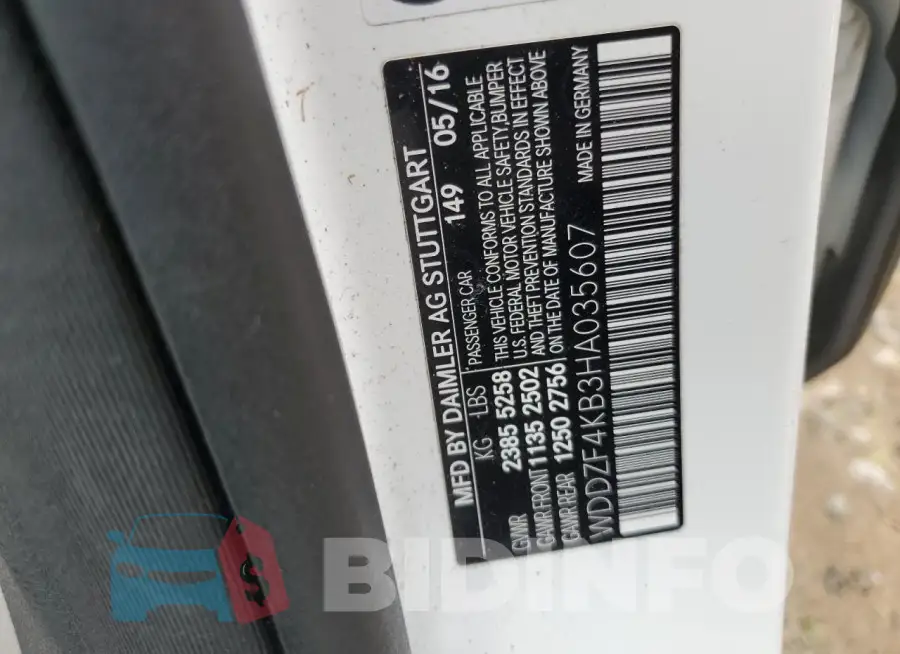 WDDZF4KB3HA035607 Photo# 13