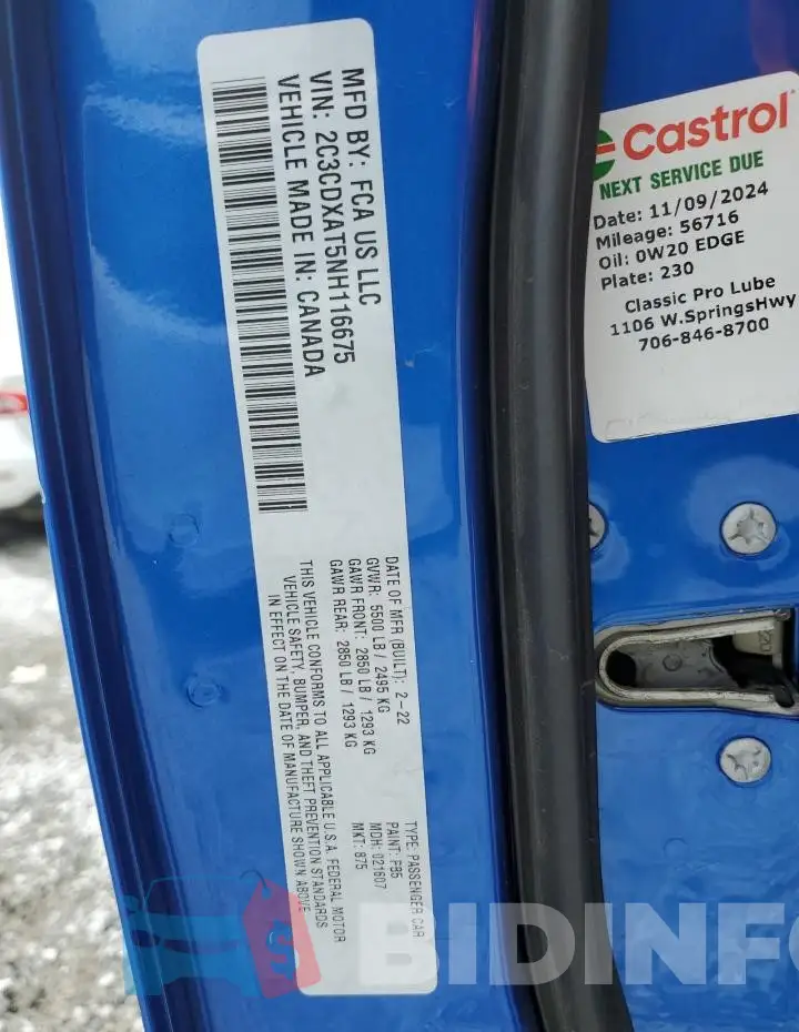 2C3CDXAT5NH116675 Photo# 12