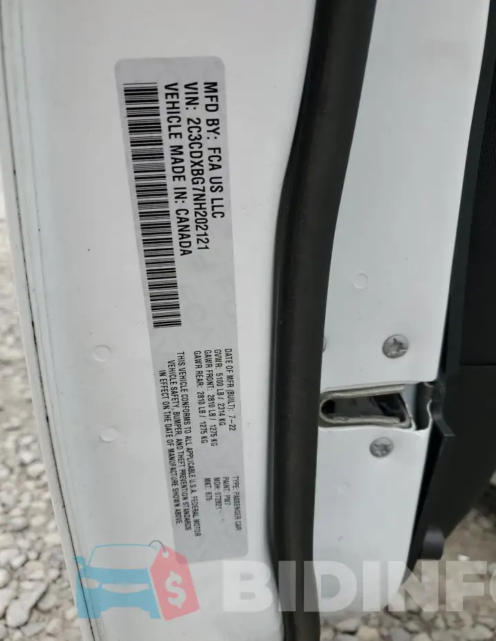 2C3CDXBG7NH202121 Photo# 12