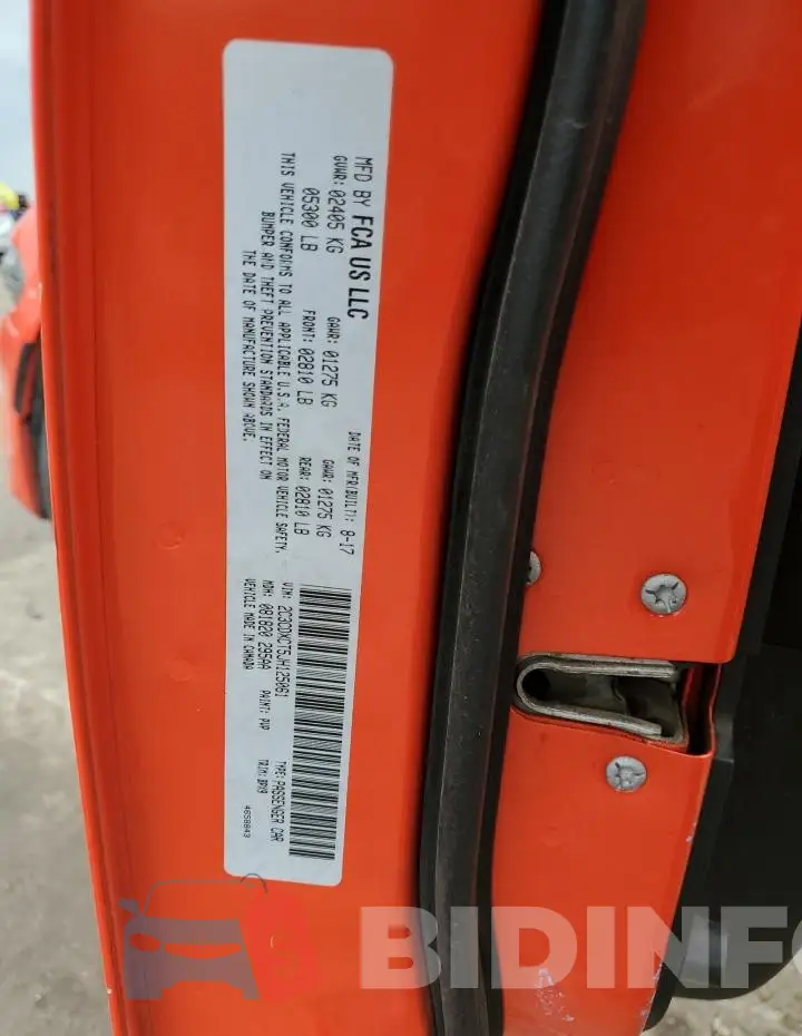 2C3CDXCT5JH125061 Photo# 12
