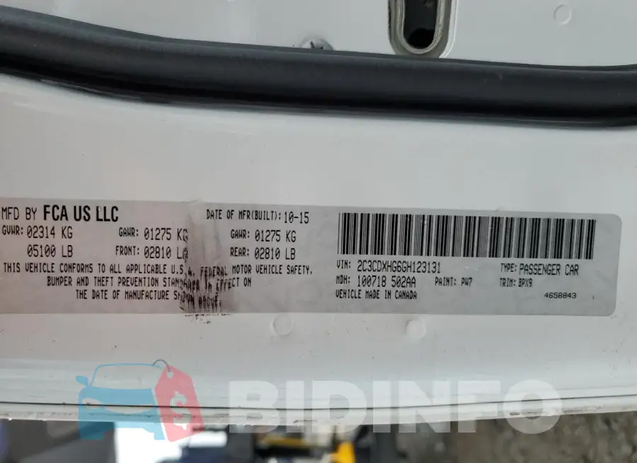2C3CDXHG6GH123131 Photo# 12