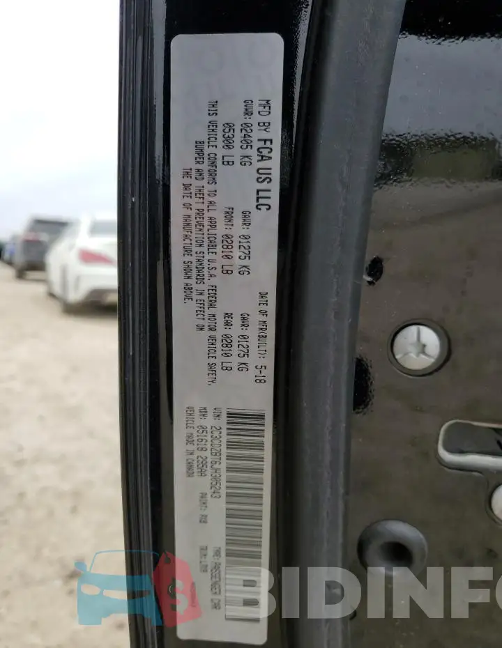 2C3CDZBT6JH305243 Photo# 13