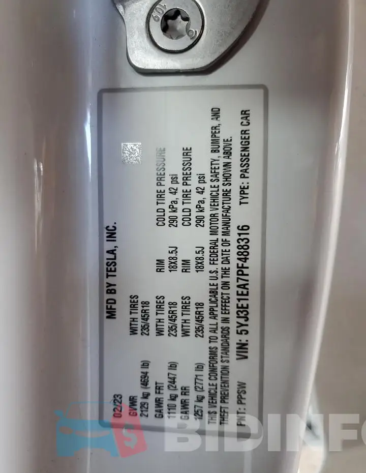 5YJ3E1EA7PF488316 Photo# 12