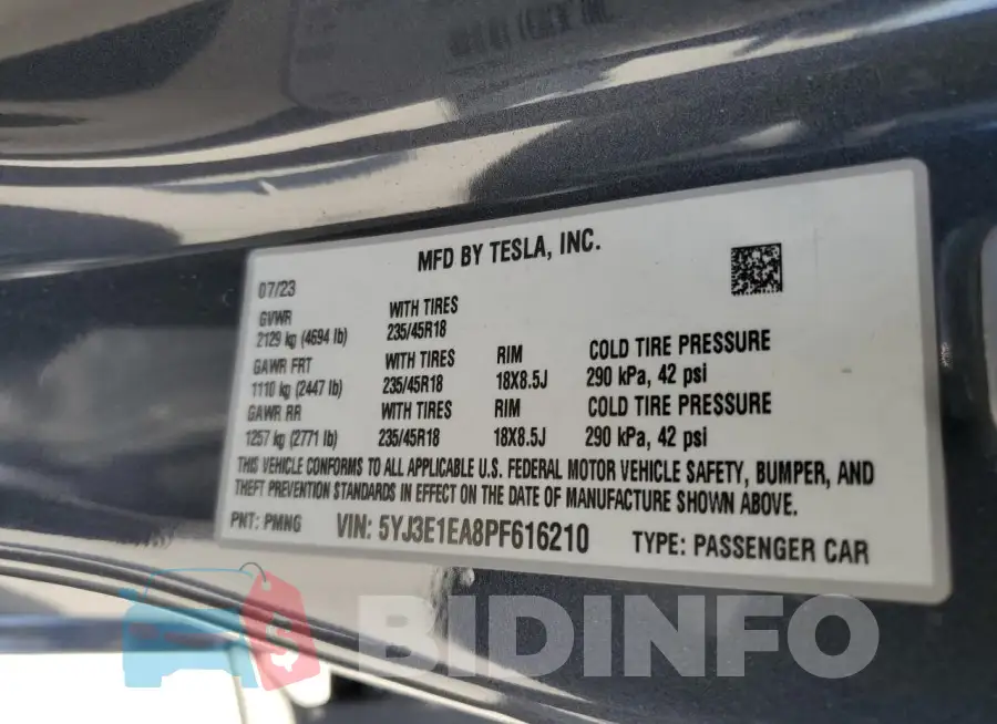 5YJ3E1EA8PF616210 Photo# 12