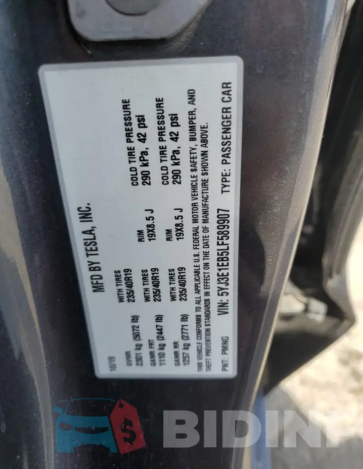 5YJ3E1EB5LF589907 Photo# 13